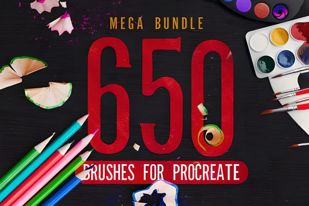 650 Procreate Brushes Mega Bundle