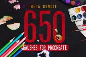 Read more about the article 650 Procreate Brushes Mega Bundle