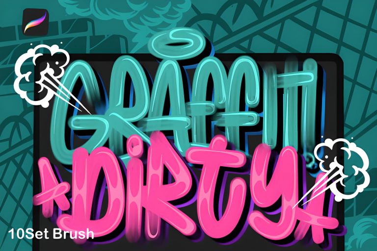 15 Handstyle Graffiti Procreate Brush Set | Handstle Procreate Brush Packs