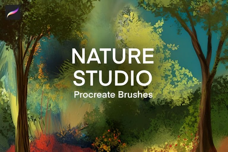 12 Organic Landscaping Brushes Procreate