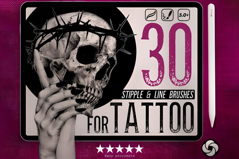 30+ Procreate Tattoo Brushes | Best Tattoo Brushes for Procreate